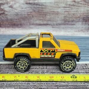 Vintage Buddy L pressed steel /Plastic construction pickup truck yellow/black